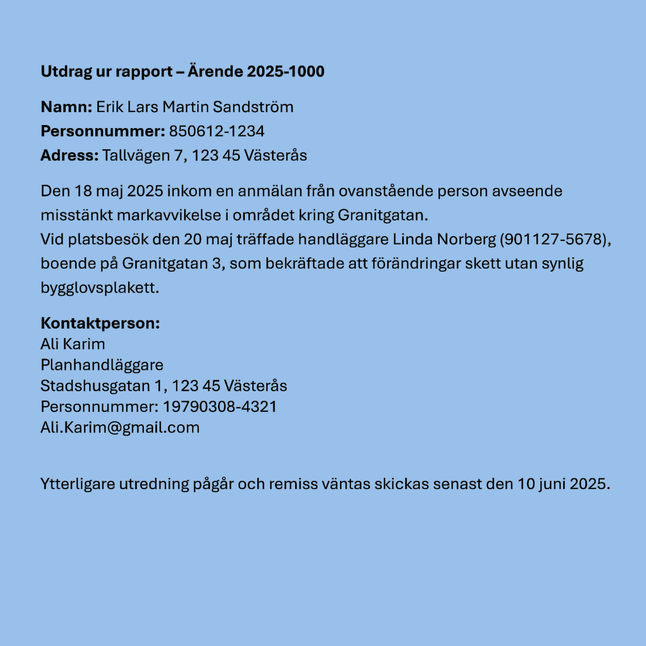 Original document with personal data