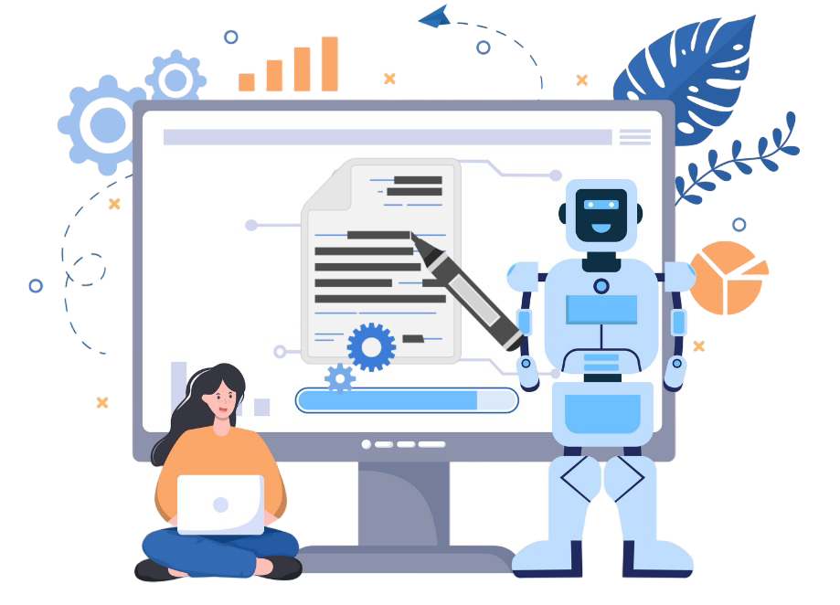Illustration av AI-driven avidentifiering av personuppgifter